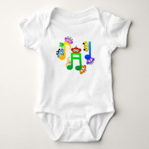 Music Fun Notes from Planet Peek-A-Boo Baby Bodysuit