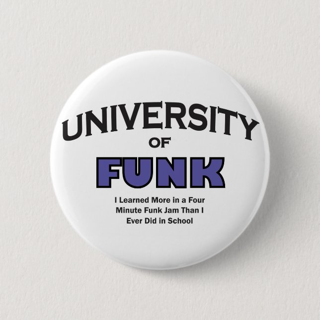 music-funk 6 cm round badge (Front)