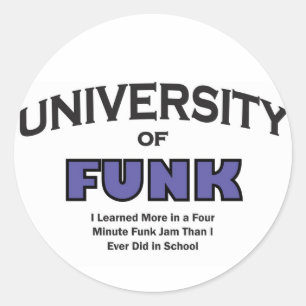 music-funk classic round sticker