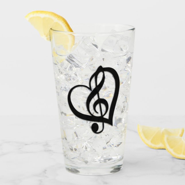 Music G Heart Glass (Front Ice)