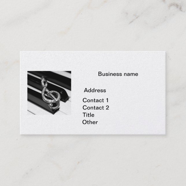 Music Gclef Business Card (Front)