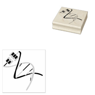 Music Gene Rubber Stamp