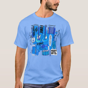 Music Genre - Jazz Heavy Metal Rock Punk Country M T-Shirt