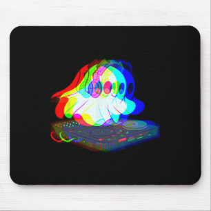Music Ghost Halloween Techno Rave Halloween Party Mouse Mat