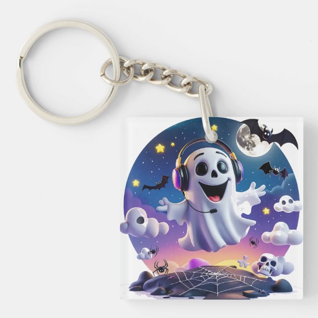 Music Ghost Key Ring (Front)