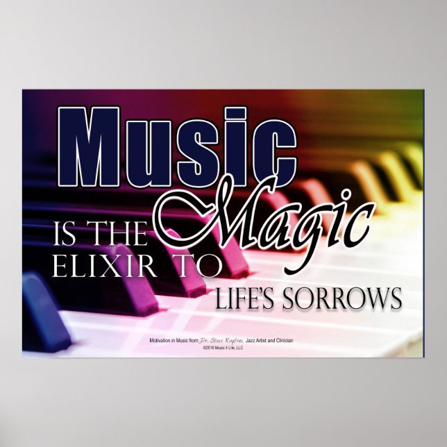 Music Gifts Piano Students - Music Poster (Front)