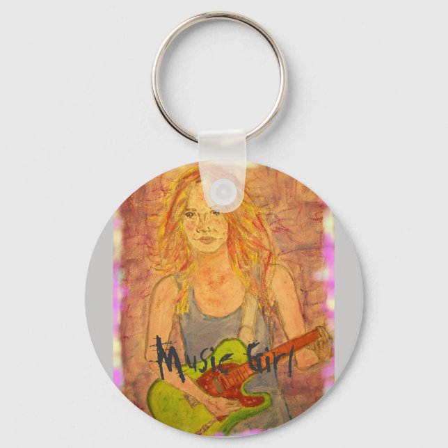 Music Girl Key Ring (Front)