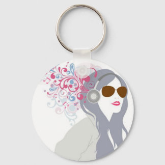 Music Girl Keychain