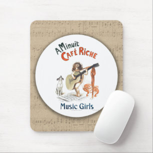 Music Girls Vintage Guitar Art Dog Dancing Lobster Mouse Mat