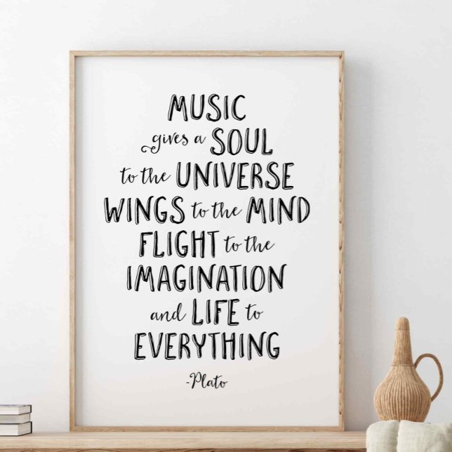 Music Gives A Soul To The Universe, Plato Quote Poster (Creator Uploaded)