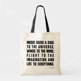 Music Gives A Soul To The Universe Tote Bag