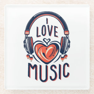 music glass coaster