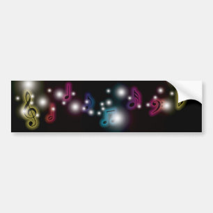 Music Glow Bumper Sticker