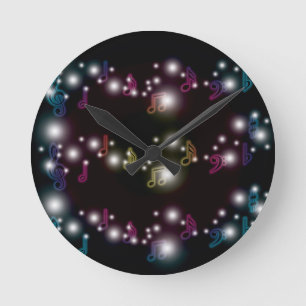 Music Glow Round Clock