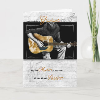 Music Graduate Congratulations - Guitarist Card