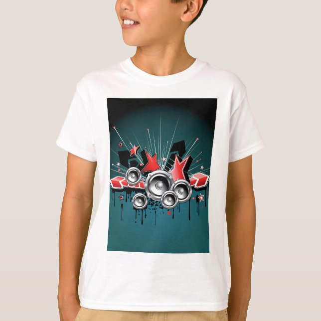 Music Graphic Speakers Audio T-Shirt (Front)