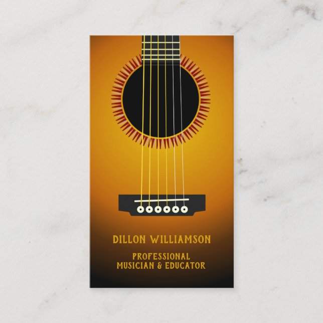 Music Guitar Business Card (Front)