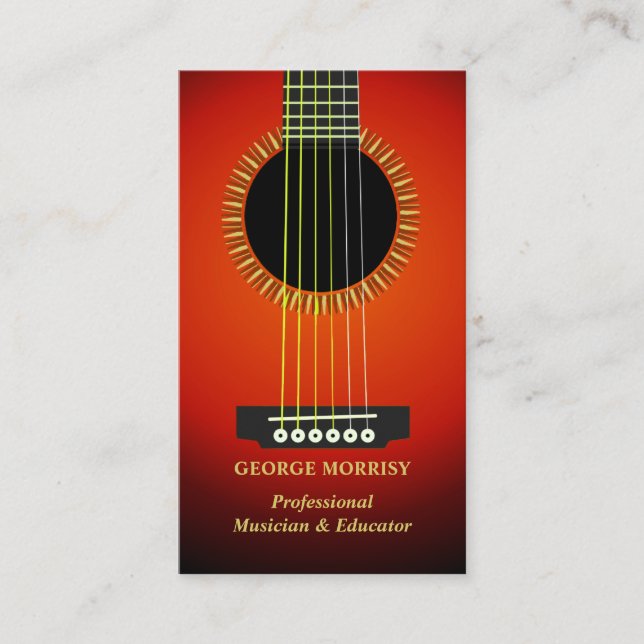 Music Guitar Business Card (Front)