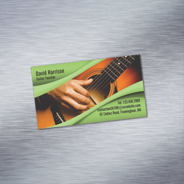 Music Guitar Magnetic Business Card (In Situ)