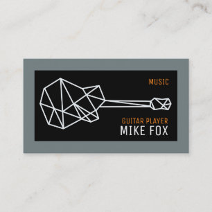 music guitar teacher, professional guitarist business card