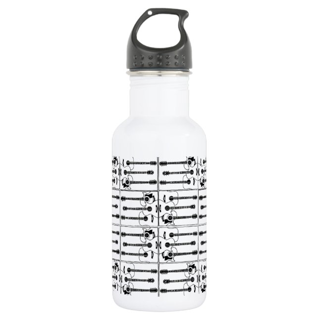 music, guitars 532 ml water bottle (Front)