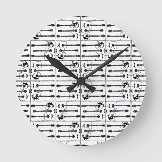 music, guitars round clock (Front)