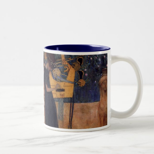 Music - Gustav Klimt Two-Tone Coffee Mug (Right)
