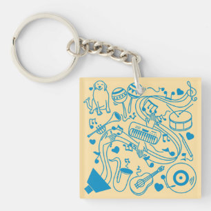 Music Hands - ASL Design Key Ring