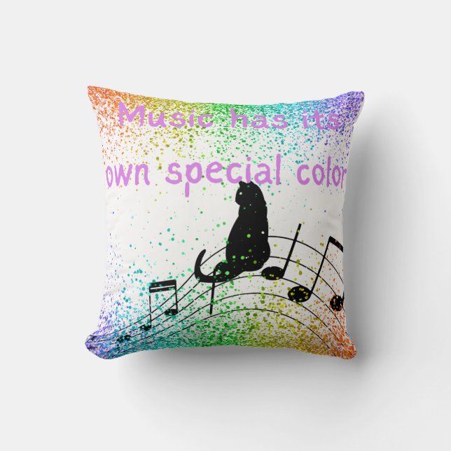 Music has its own special colour pillow (Front)