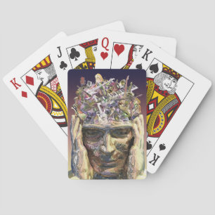 Music head playing cards