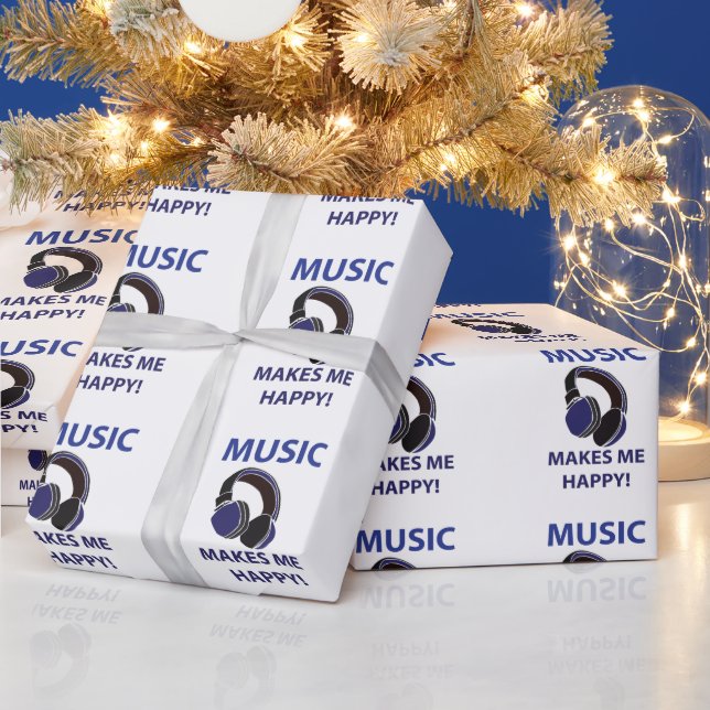 Music Headphone  Wrapping Paper (Holidays)