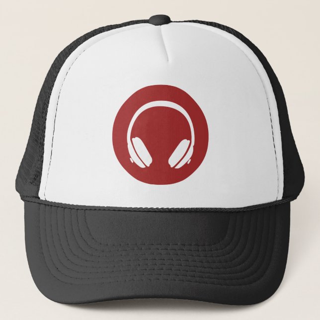 Music Headphones Trucker Hat (Front)