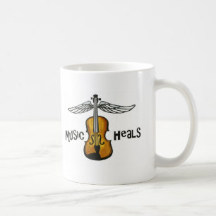 Music heals coffee mug