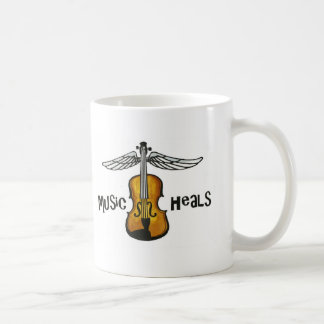 Music heals coffee mug