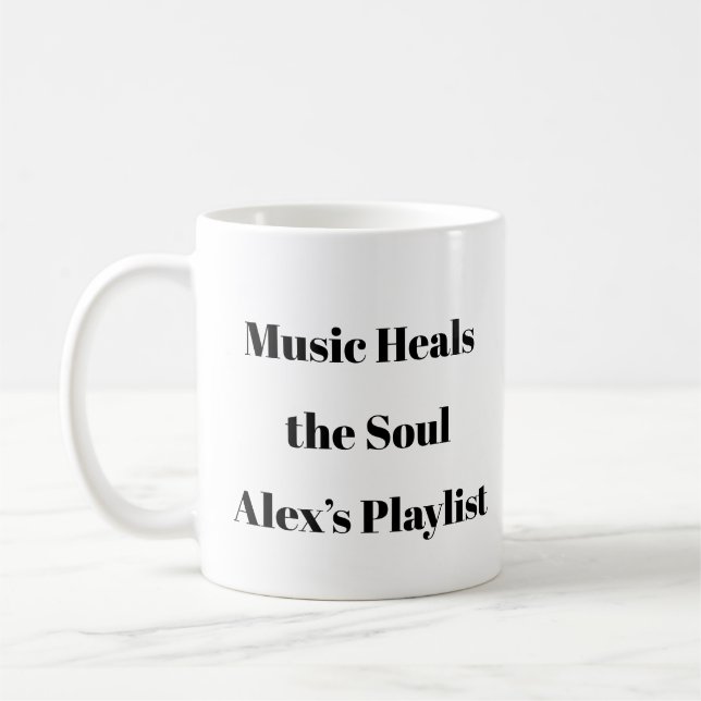 Music Heals Mug – Custom Mental Health Gift   (Left)