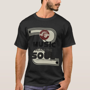 Music Heals the Soul Quote Design T-Shirt