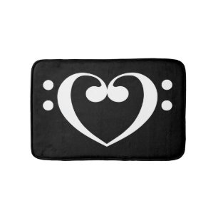 Music Heart Bathroom Mat