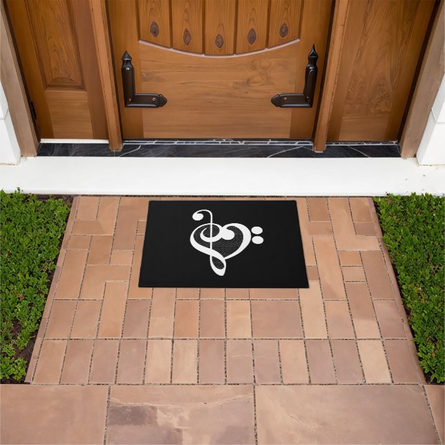 Music Heart - I Love Music Doormat (Outdoor)