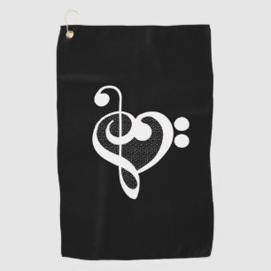Music Heart - I Love Music Golf Towel