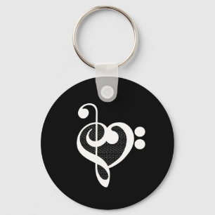 Music Heart - I Love Music Key Ring