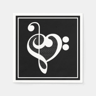 Music Heart - I Love Music Napkin