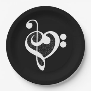 Music Heart - I Love Music Paper Plate