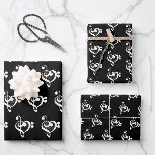 Music Heart - I Love Music Wrapping Paper Sheet