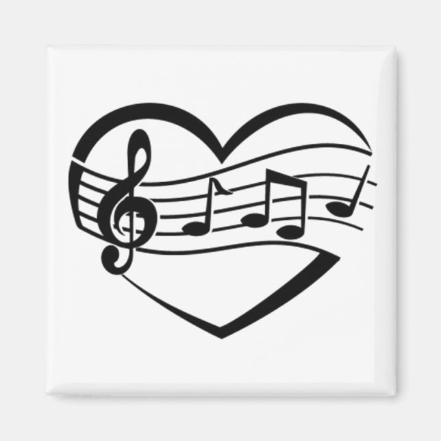 Music heart magnet (Front)