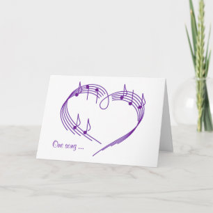 Music Heart on white Card