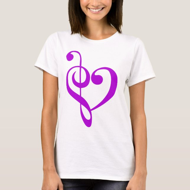 Music Heart Purple T-Shirt (Front)