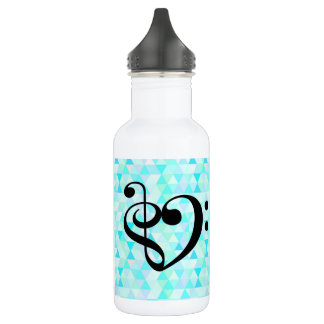 Music Heart Water Bottle