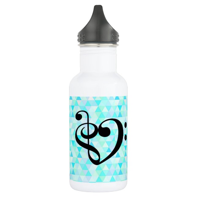 Music Heart Water Bottle (Left)