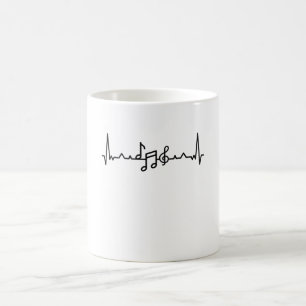 Music Heartbeat band and notes Gifts Coffee Mug
