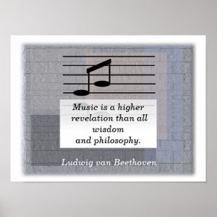 Music higher revelaton - art print - Beethoven